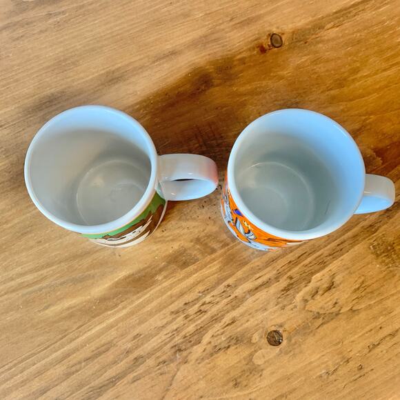 Vintage Looney Tunes Taz Devil Coffee Mug Set of 2 Bugs Bunny Warner Bros - Picture 6 of 12